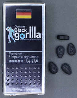 Unauthorized sexual enhancement products - Germany Black Gorilla tablets