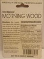 Morning Wood Capsules, étiquette de dos
