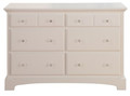 Six drawer dresser White