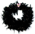 Black Feather Boa with Gold Tinsel