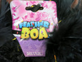Front Label of Black Feather Boa with Gold Tinsel