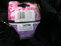 Back Label of Black Feather Boa with Gold Tinsel