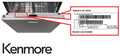 Lave-vaisselle Kenmore – emplacement des numéros de modèle et de série