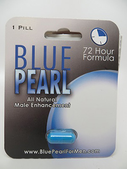 Blue Pearl All Natural Male Enhancement pill – front label