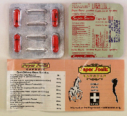 Super Soniic capsules – étiquette affichée sur le devant