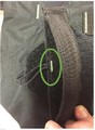 Image 5 : Used product with yellow stitching at the handle cord attachment is unaffected and not included in this recall. Do not return this product.