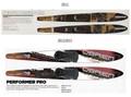 Top view of skis from 2011, 2012 and 2013
