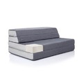 Matelas sofa pliant de marque LUCID configuré en sofa 