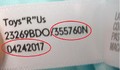 Étiquette intérieure indiquant le numéro du fabricant et le code dateur