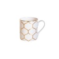 Fitz and Floyd® Nevaeh White® lattice can mug in gold