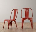 Vintage Steel Play Chair Distressed Red