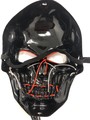 Vue arrière du masque d'Halloween à l'effigie d'un crâne 