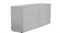 100144161 - Lauki 60” Six Drawer Dresser - Glacier Grey