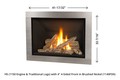 H5 (1150 Engine & Traditional Logs) with 4" 4-Sided Front in Brushed Nickel (1140FSN)