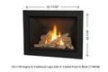 H5 (1150 Engine & Traditional Logs) with 4" 4-Sided Front in Black (1140FSB)