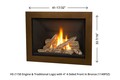 H5 (1150 Engine & Traditional Logs) with 4" 4-Sided Front in Bronze (1140FSZ)