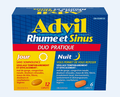 Advil Rhume et Sinus Jour/Nuit Duo pratique. Boîte de 18 comprimés (12 de jour et 6 de nuit)