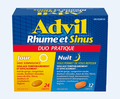 Advil Rhume et Sinus Jour/Nuit Duo pratique. Boîte de 36 comprimés (24 de jour et 12 de nuit)