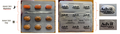 Incorrectly labelled Advil Cold & Sinus Day/Night Convenience Pack blister pack, front and back. The top row contains orange nighttime caplets, followed by two rows of beige daytime caplets. The foil backing on the blister pack is rotated upside down and misaligned, so the nighttime caplets are labe