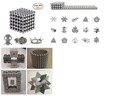 Cube constitué de billes aimantées – jouets éducatifs pour enfants (argent）