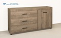 Concordia Furniture 3 drawer 1 door dressers in Toscan grey finish