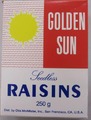 raisins secs sans pépins de la marque Golden Sun