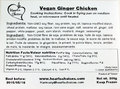 Vegan poulet au gingembre de marque Hearts Choices - 300 grammes