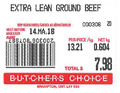 « Extra Lean Ground Beef » - Format variable