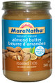 Beurre d'amandes naturel de marque MaraNatha – rôti sans sodium - 340 g