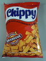 Chippy - Chips de maïs aux saveurs de barbecue - 110 grammes (devant de l'emballage)