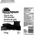 sunspun - Mexican style chili powder - 1.9 kilograms
