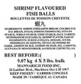 Mannarich Food - Shrimp Flavoured Fish Balls - 4 x 5 pound
