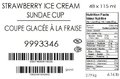 Coupe glacée à la fraise (caisse) - étiquette