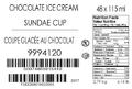 Coupe glacée au chocolat 48 x 115 milliltre (étiquette de caisse)
