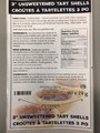 Mom's Pantry / Jim and Leonie 3 inches Unsweetened Tart Shells Label
