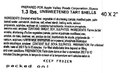 Prepared for Apple Valley Foods Corporation /Sysco - Unsweetened Tart Shells 40 x 2 inch