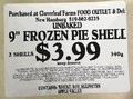 Apple Valley - 9 inch frozen pie shell
