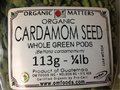 Organic cardamom seed whole green pods - 113 grammes