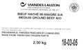 Medium Ground Beef N/O - 2.5 kilograms