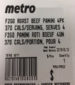 Fresh 2 Go (F2GO) brand Roast Beef Panini - 4-pack