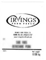 Irvings Farm Fresh - sample label