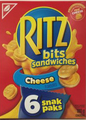Christie - Ritz Bits Sandwiches - Cheese Flavoured - 180 gram - 6 Snak Paks