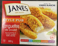 Languettes de poulet Style Pub de marque Janes, 800g, 2019 MA 11 - Recto