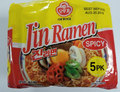 « Jin Ramen Spicy » de marque Ottogi - 600 grammes - emballage extérieur (recto)