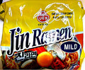 « Jin Ramen Mild » de marque Ottogi , 600 grammes - étiquette de l'emballage intérieur - (recto)