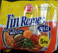 « Jin Ramen Mild » de marque Ottogi , 600 grammes - étiquette de l'emballage extérieur - (recto)