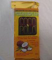 Coco Polo - Barre a cacao noir 70% – Noix de coco grillée & chia - devant de l'emballage