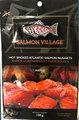 Salmon Village « Saumon atlantique fumé à chaud nuggets - érable » – 150 grammes (recto)