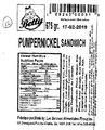 Betty - Pumpernickel Sandwich - 675 grams