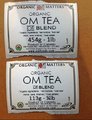 Organic Matters - Organic OM Tea Blend - étiquette
